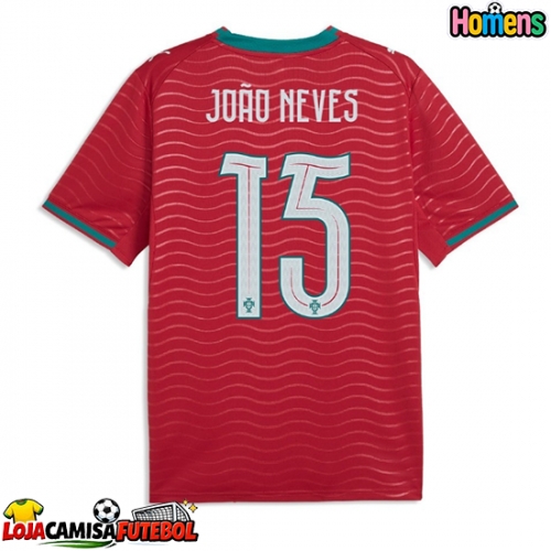 Camisa de Futebol Portugal Joao Neves #15 Equipamento Principal Mundo 2026 Manga Curta